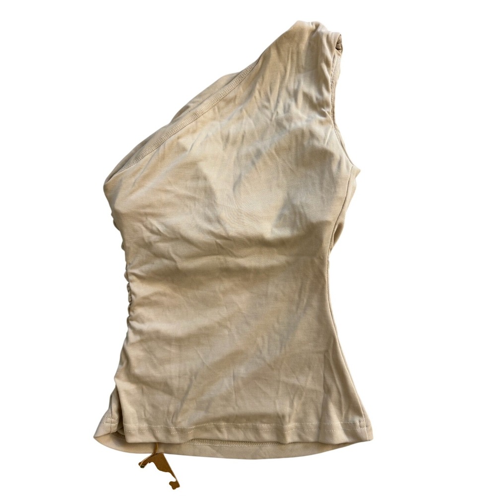 OGL Sandwashed One Shoulder Ruched Bra Tank size XS Morning Mist NWT - Picture 11 of 14
